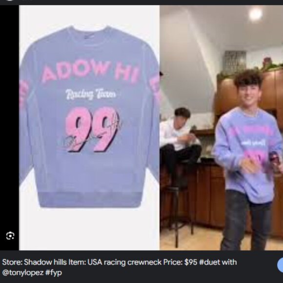 Shadow Hill Oversized Graphic Crew Neck Pullover Sweater - Size XL in Peach/Mint - Picture 7 of 7